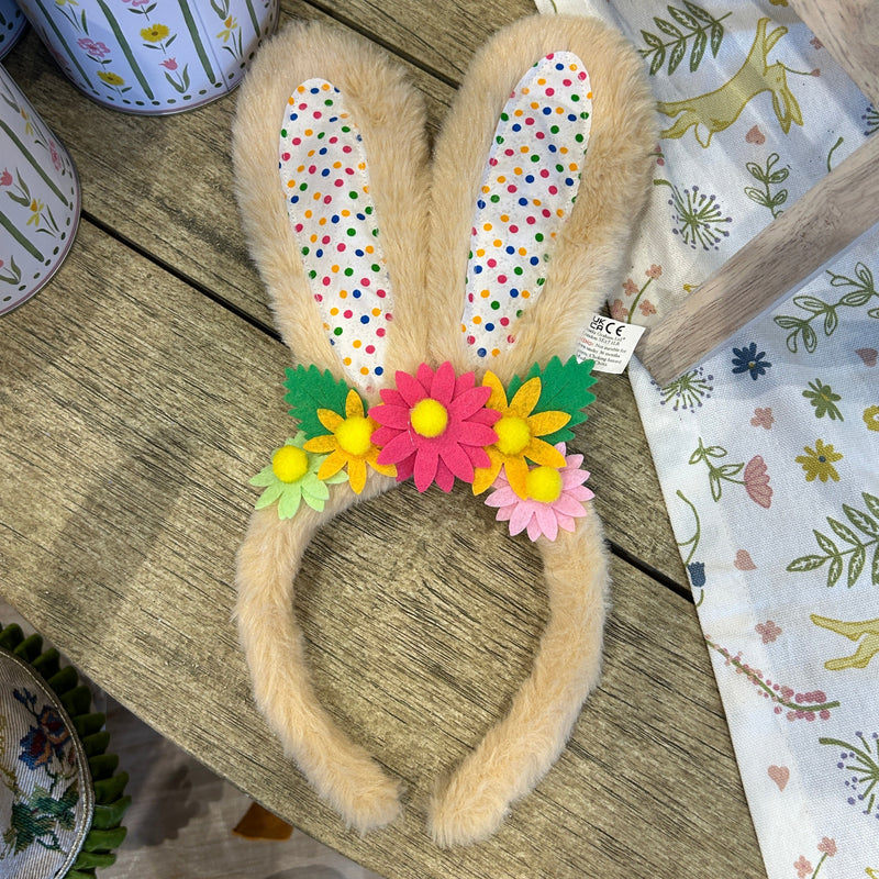 Easter Bunny Ears Headband - Beige