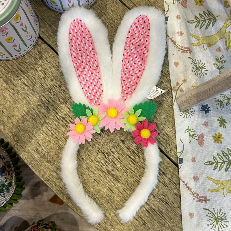 Easter Bunny Ears Headband - White