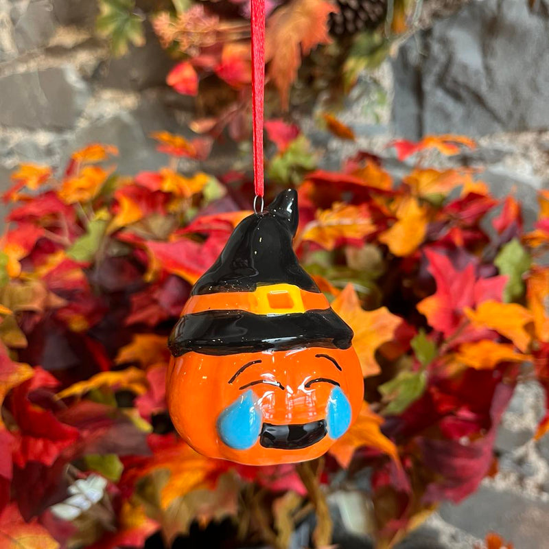 Laughing Pumpkin Ceramic Hanging Decoration