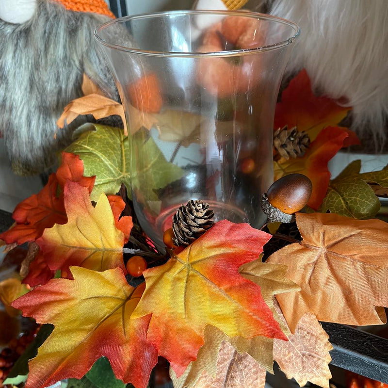 Autumn Maple Acorn Candle Holder