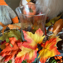 Autumn Maple Acorn Candle Holder