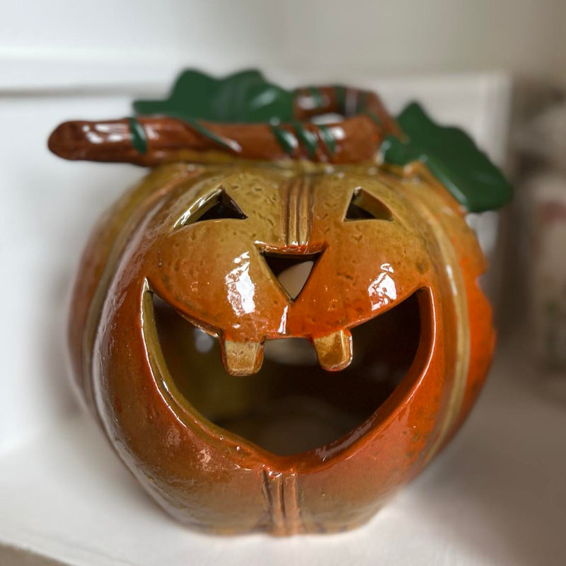 Ceramic Pumpkin Tea Light Holder