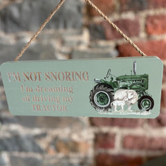 Tractor Wooden Hanging Plaque