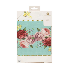 Floral Turquoise Table Cover