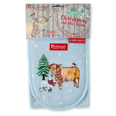 Cooksmart Christmas On The Farm Double Oven Glove