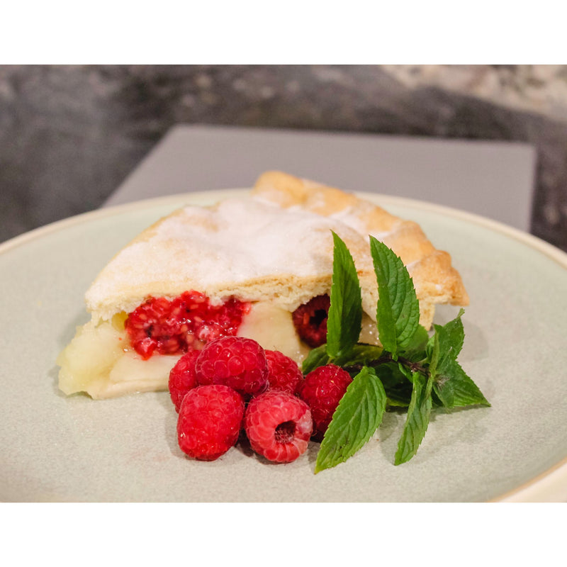 Slice of Apple and Raspberry Pie