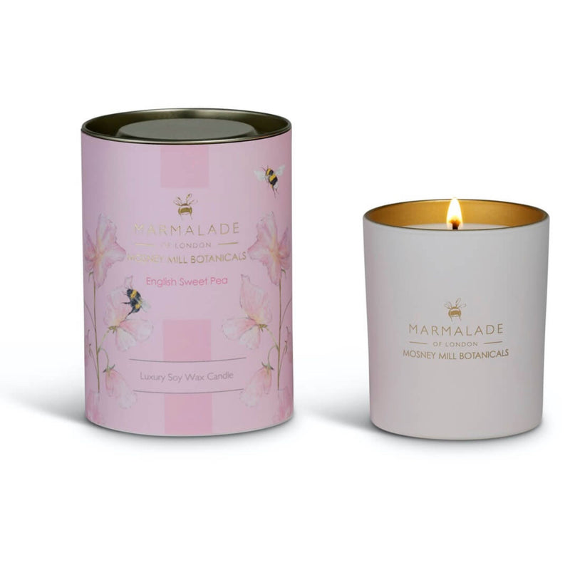 Marmalade Mosney Mill Botanicals English Sweet Pea Soy Wax Candle