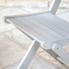 Whitewash Outdoor Bistro Set chair