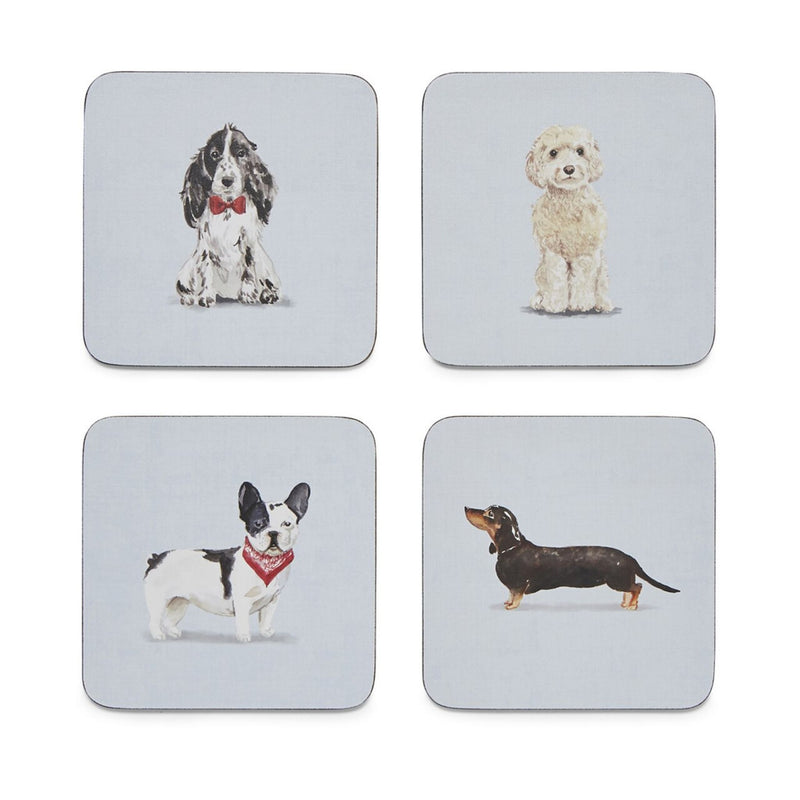Curious Dogs Set of 4 Coasters